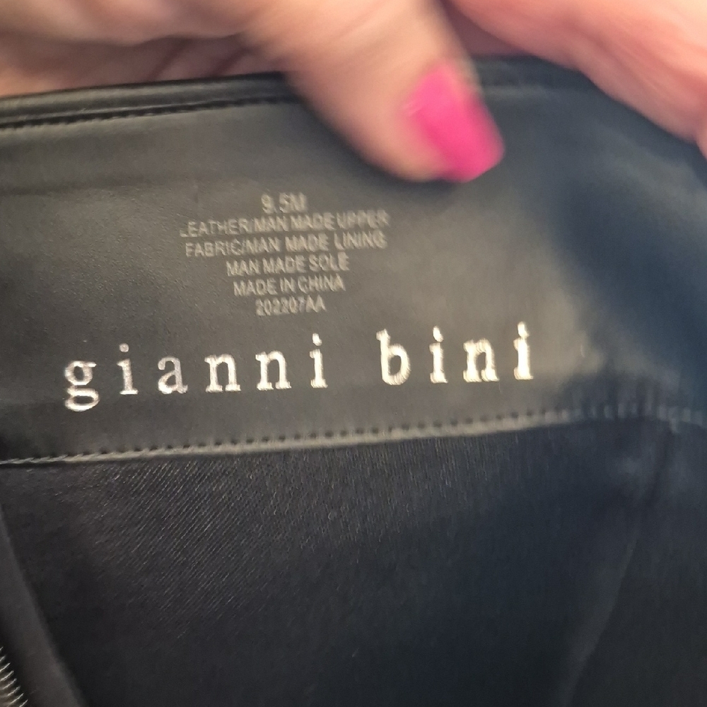 Gianni Bini Black Leather Perforated Boots - Picture 10 of 16